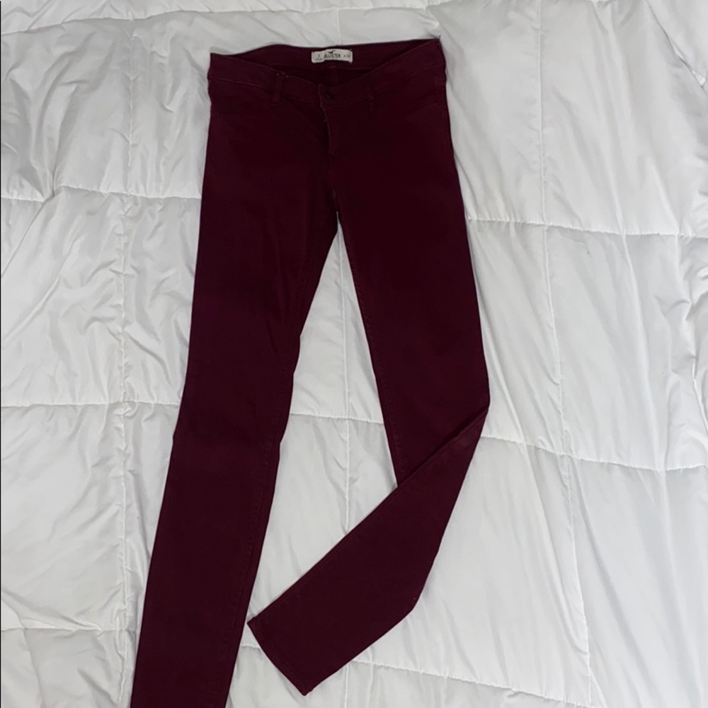 Holister Maroon Jeans size 0, 24 W